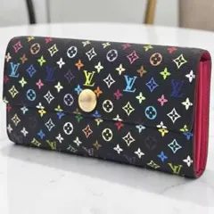 ルイヴィトン ポルトフォイユ サラ 長財布 マルチカラー ブラック ノワール 黒