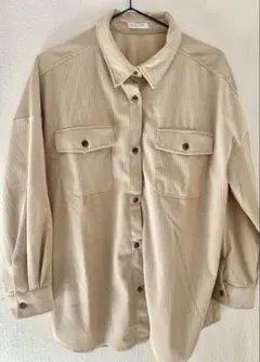 COLZA コルザ コーデュロイ 長袖 シャツ S サイズ ベージュ