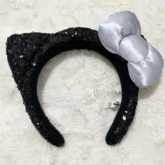 USJ カチューシャ キティ スパンコール黒