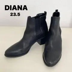 美品⭐︎DIANA サイドゴアブーツ 黒 レザー スエード切替 23.5cm