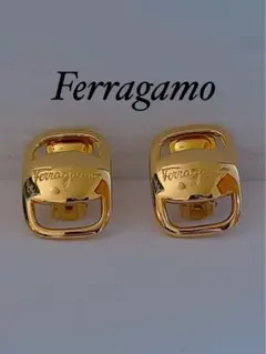 Salvatore Ferragamo フェラガモ ピアス ゴールド ストーン - メルカリ