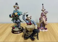 【7体セット】ピエロ フィギュア レトロ アンティーク　クラウン まとめ売り アンティーク】ピエロ クラウン 置物 フィギュア3体セット 23cmサイズ