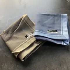 pierre cardin ストライプハンカチ 2枚セット