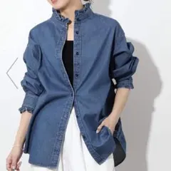 ジャーナルスタンダードレリューム　デニムフリルブラウス