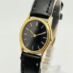 SEIKO 新品電池 腕時計 レディース オーバル ブラック ヴィンテージ 希少