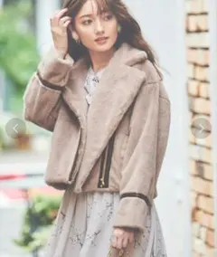 Noela★エコファーライダースジャケット