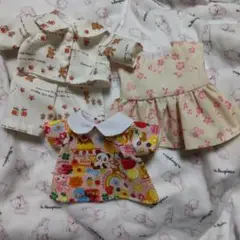 メルちゃんサイズの着せかえセット♪ワンピースとパジャマ(*´▽｀*)