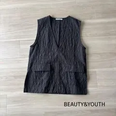 2024 BEAUTY&YOUTH ジャカード Ｖネック べスト