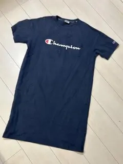 Champion ネイビー カットソーワンピース 半袖 A9