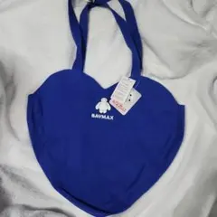ベイマックス　ハート　トートバッグ青
