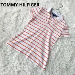 トミーフィルガー 半袖ポロシャツ【S】ボーダー 小さめ 古着