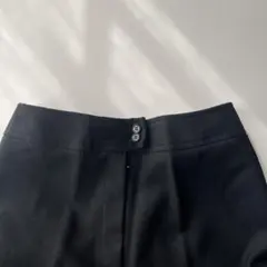 【新品未使用】【匿名配送】黒　センタープレス　ワイドパンツ　ダブルボタン