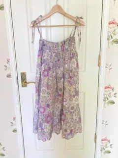 LIBERTY生地　花柄　フレアロングスカート
