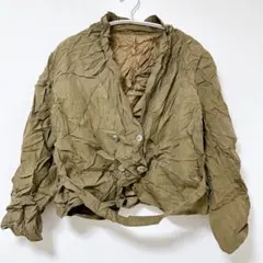 美品 オリーブグリーン 薄手ジャケット 長袖シャツ