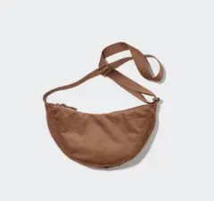 【ユニクロ】ラウンドミニショルダーバッグ　コーデュロイ　ブラウン