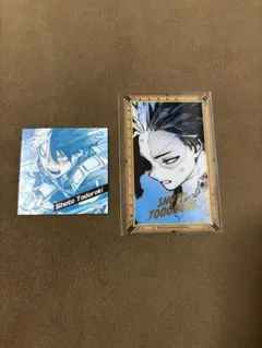 ヒロアカ 原画展 轟焦凍 スクエアステッカー 箔押しクリアカード