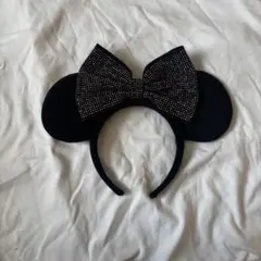 ミッキー耳カチューシャ リボン付き