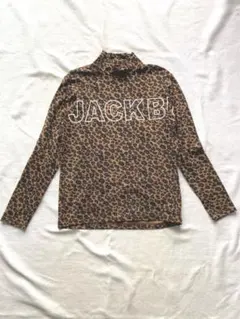 ジャックバニー　レオパード　ロゴ　長袖カットソー　ブラウン　サイズ4美品