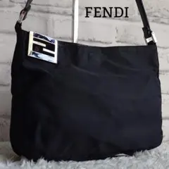 フェンディ ショルダーバッグ 肩掛け FF シルバー金具 ブラック レディース