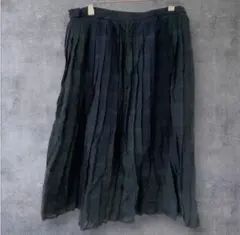 ダークグリーン ネイビー チェック プリーツスカート スカート レディース