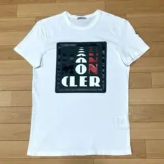 モンクレール　四角ロゴ プリント　Tシャツ ホワイト　Ｓ　国内正規品　3S387