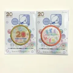 ディズニーシー ダッフィー20周年 カラフルハピネス ワッペンロゴ&集合セット