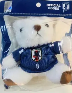 新品　JFA公式　サッカー　日本代表　ユニフォームベアキーホルダー　南野拓実　８のサムネイル