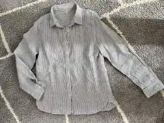 無印良品　シャツ　レディース　Mサイズ　ストライプ　春　夏　麻100%