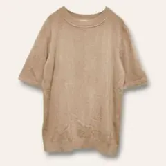 【アメリカンホリック】半袖ニット　サマーニット　モカ　M　無地　着回し◎　美品