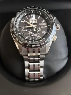 SEIKO アストロン　GPS衛星電波ソーラー ビッグデイト　チタン 黒文字盤