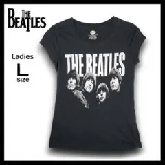 ビートルズ Beatles フォト バンド Tシャツ 古着 L ブラックのサムネイル