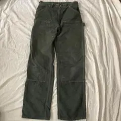 90s カーハート ダブルニー ペインターパンツ グリーン カーキ ダック