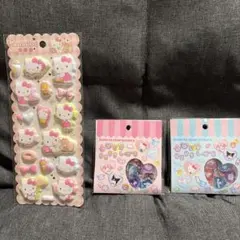 サンリオ おはじききらきらシール　シール　キティ　マシュマロシール　3点セット