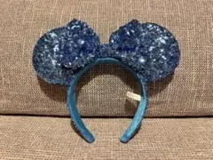ディズニー カチューシャ ミニー スパンコール 水色