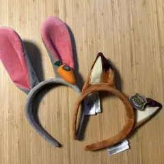 上海ディズニー　カチューシャ （ニック・ジュディ）2点セット