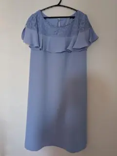 フェルゥ Feroux ライトブルー レース装飾 ドレス結婚式