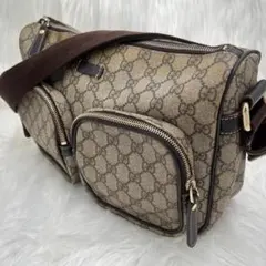 GUCCIグッチ ショルダーバッグ GGスプリーム ロゴ型押し PVC レザー