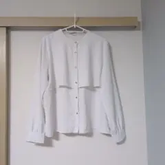 Honeys　レディースブラウス　白　LLのサムネイル