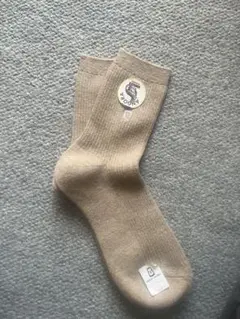 未使用　アンゴラ　靴下　ブラウン