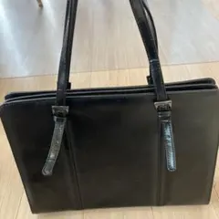レザー ビジネスバッグ ブラック
