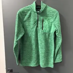 Champion チャンピオン ハーフジップ フリース 緑 キッズL