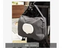 ほぼ未使用　3COINS(スリーコインズ)圧縮おむつポーチ／KIDSおでかけ