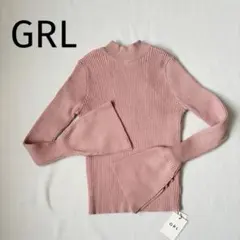 新品 グレイル GRL 長袖 ニット 春　ピンク　フレアースリーブ　K9205