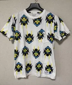 ワコマリアx ウルフズ ヘッド ポケットTシャツ ホワイト 総柄 Mサイズ