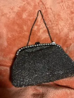 フリンジ付きビーズ織りパーティーバッグ 黒 ビーズフリンジ ブラック パーティーバッグ - メルカリ