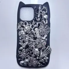 iPhone15 スマホケースデコ デコ電 地雷系 ゴシック サブカル系