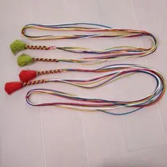 美品 帯締め2本セット カラフル