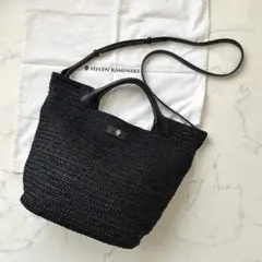 極美品✨ヘレンカミンスキー Cassia S ラフィア かごバッグ 2WAY 黒 Helen Kaminski（ヘレンカミンスキー） カゴバッグ Cassia S