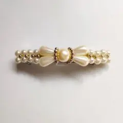 vintage パールデザイン　バレッタ　ヴィンテージ レトロ　髪飾り