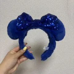 東京ディズニーリゾート カチューシャ ブルー スパンコール